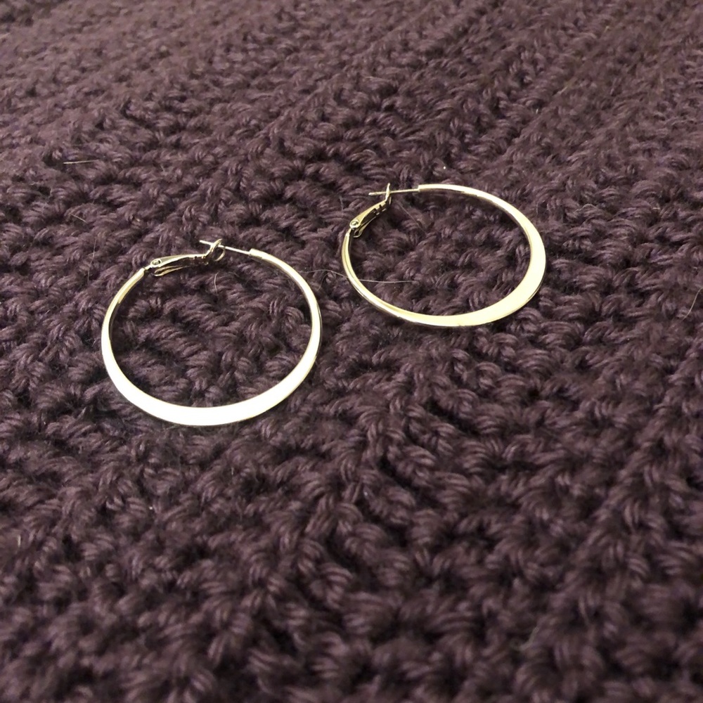 Silver hoop earrings